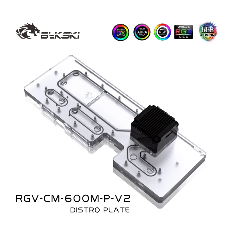 Distro Plate Ddc Pump Combo - استخدام خزان أكريليك BYKSKI لعلبة الكمبيوتر