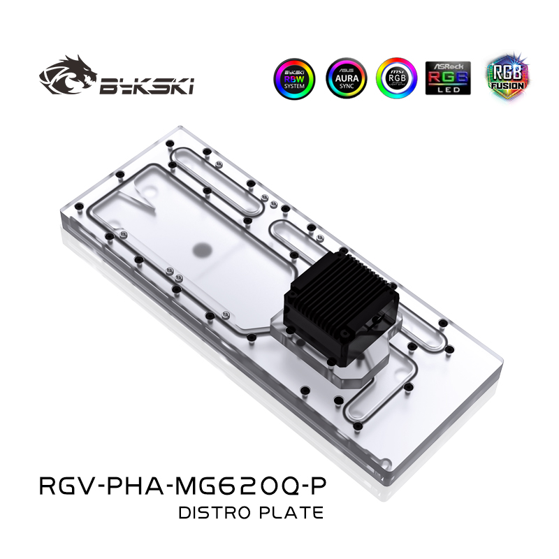 Distro Plate Ddc Pump Combo - استخدام خزان الأكريليك BYKSKI لعلبة الكمبيوتر