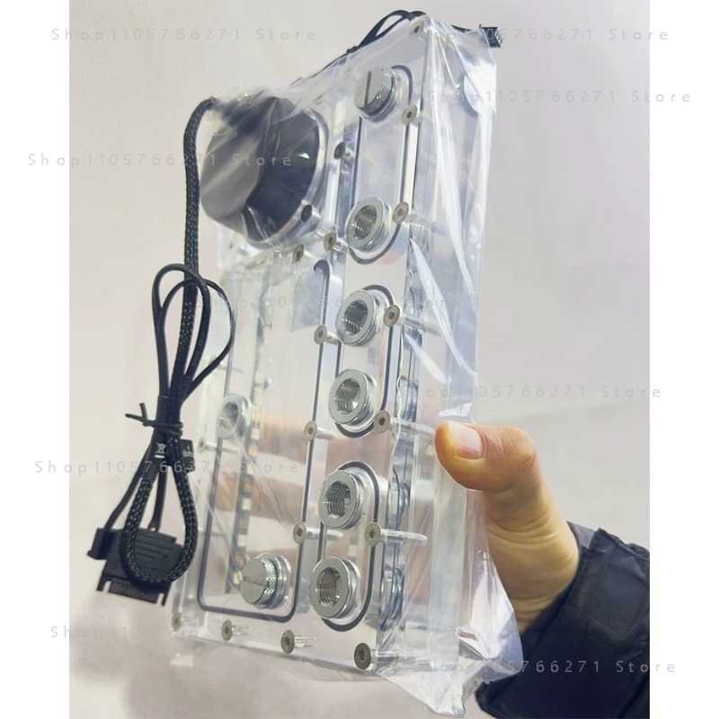 لوحة توزيع المياه Alphacool Co - مراجعة Integrated Pump Reservoir Distro Plate وسعره