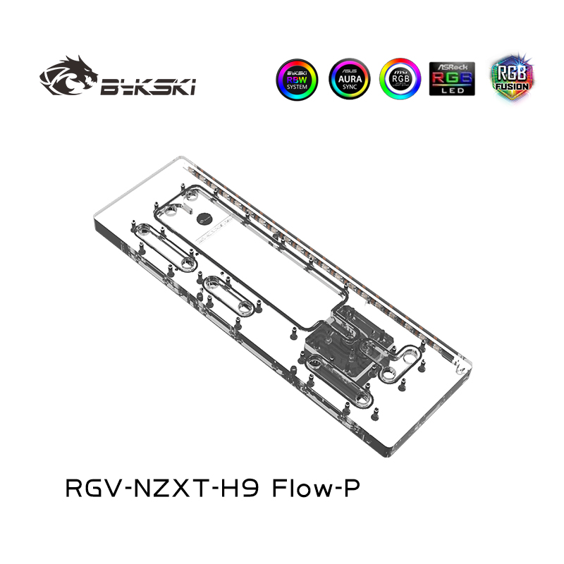 Bykski RGV-NZXT-H9 FIow-P خزان - مراجعة Distro Plate Ddc Pump Combo وسعره