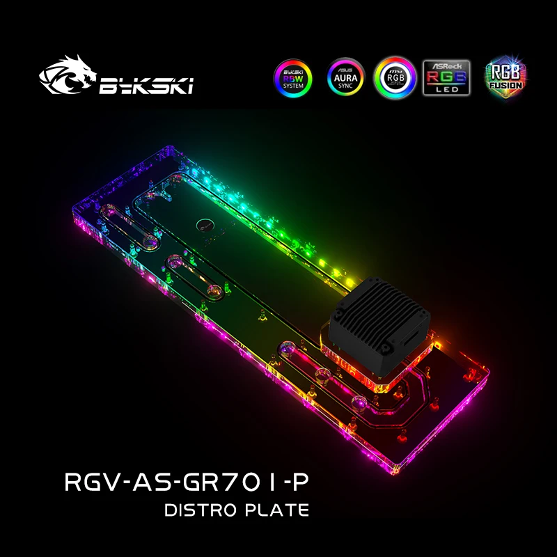BYKSKI لوحة توزيع خزان أكريليك - مراجعة Distro Plate Ddc Pump Combo وسعره